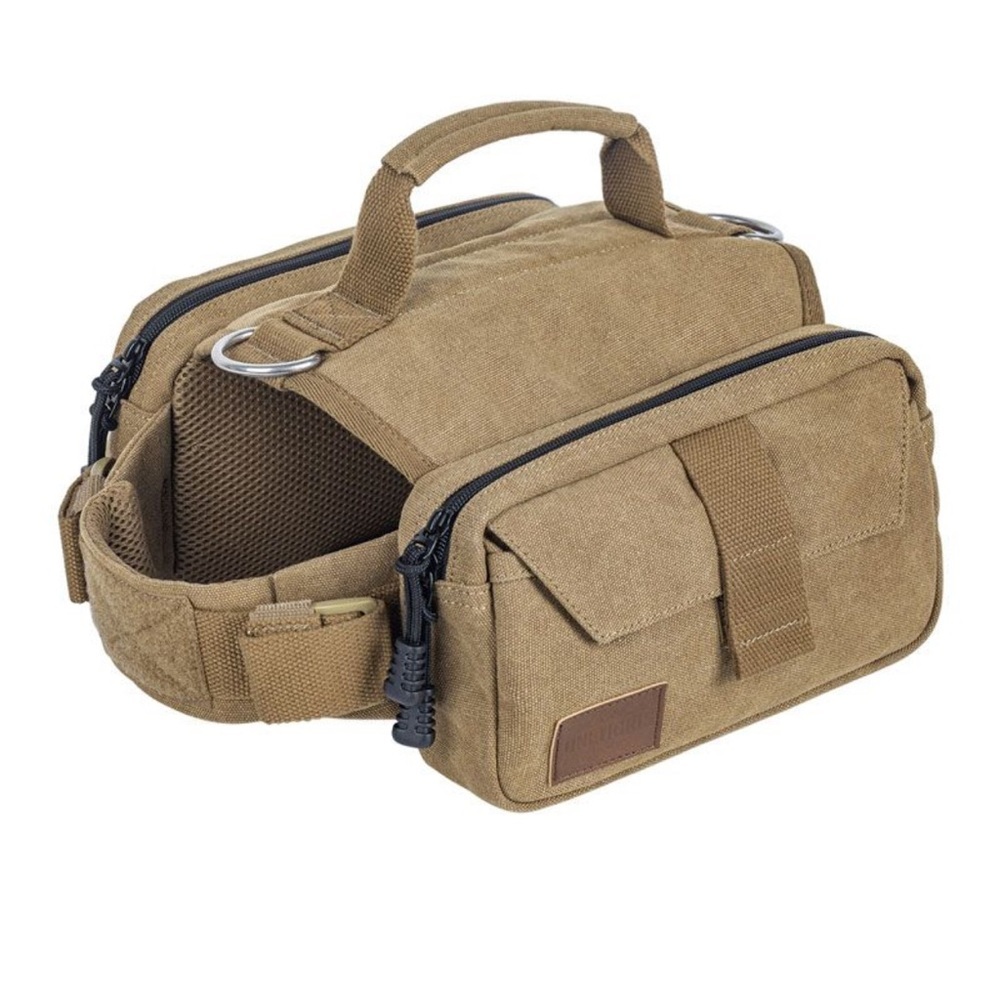 Brown Canvas‎ Dog Pack backpack travel bag vest